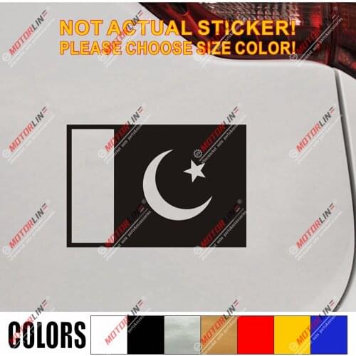 Pakistan Flag Decal Sticker Car Vinyl Islam pick size color no bkgrd round b