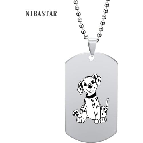 NIBASTAR Military Army Style Silver Tone Polished Dog Tags Trendy DIY 3 Colors Chain Keepsakes Necklace Customize Jewelry