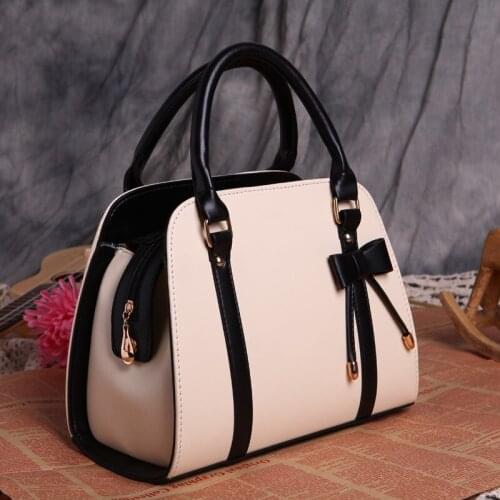 2020 new womens bag PU leather ladies fashion solid color bow handbag ladies casual one shoulder diagonal bag