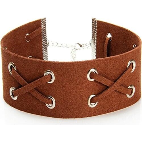 New Arrival Wide Black Velvet Choker Necklace Cross Belt Chokers Necklaces Tied Pink Chocker Collares Collier Ras Du Cou