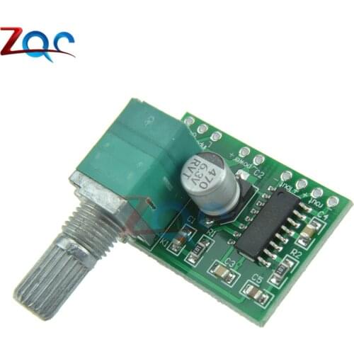 2pcs PAM8403 Mini 5V Power Amplifier Board Support USB Power Supply 3W+3W Switch potentiometer 2-Channels Audio module