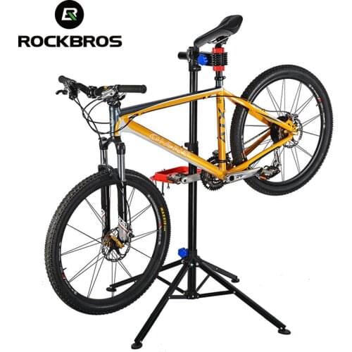 ROCKBROS 100-164cm Adjustable Bike Floor Repair Stand Portable Aluminum Alloy MTB Bicycle Cycling Rack Holder Maintenance Tools