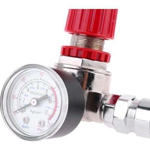 Pressure Regulator Switch Control Valve Gauge with Male/Female Connector for Air Compressor Air Pump Accessories
