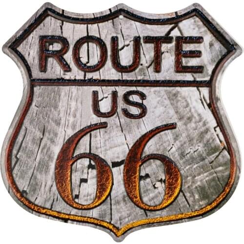 Route 66 Mother Road wood Highway Shield Wholesale Metal Sign