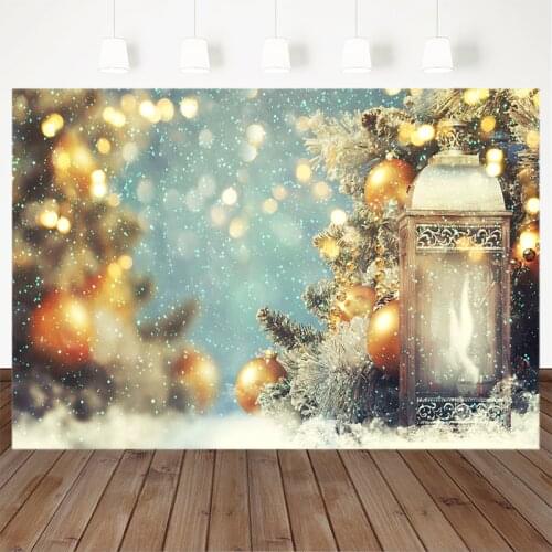 Christmas Photography Background Christmas Tree Golden Glitter Bokeh Backdrop Party Decoration Props Banner For Photo Studio