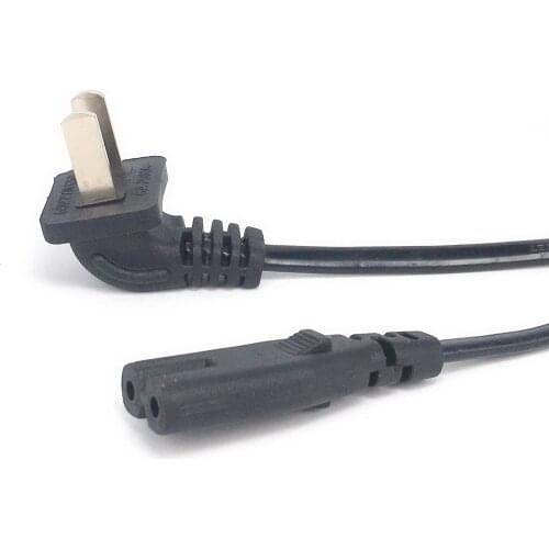 TV Power Cord PSE JET Certificated, Down Angle NEMA 1-15P CN to IEC320 C7 2 Prong Extension Cable for LeTV TCL Led table l, 1.5M
