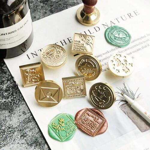 Fire Lacquer Seal Head Envelope Wax Lacquer Seal Head Retro Sealing Wax Lacquer Replacement Copper Head Postal Decoration