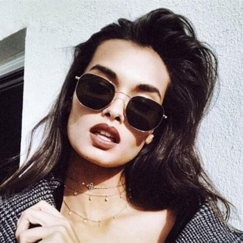 Sunglasses Women Brand Designer Mirror Retro Sun Glasses Frame For Women Luxury Vintage Sunglasses Female Black Oculos