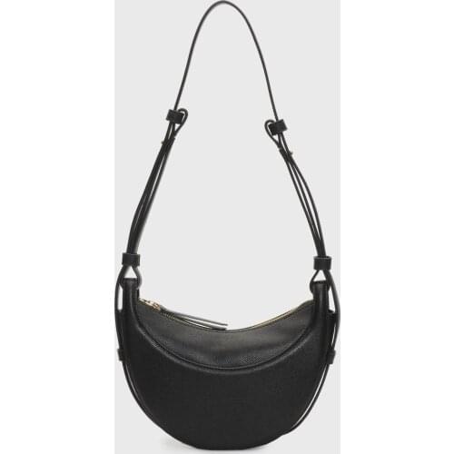 2021 New Leather Female Half Meniscus Underarm Shoulder Crossbody Saddle Handbag Purses and Handbags Luxury Designer