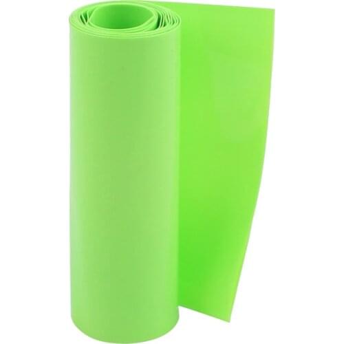 Uxcell Hot Sale1PCS 100mm Flat Width 1M Length PVC Heat Shrink Tube Green for 18650 Batteries Insulation casing Heat shrink
