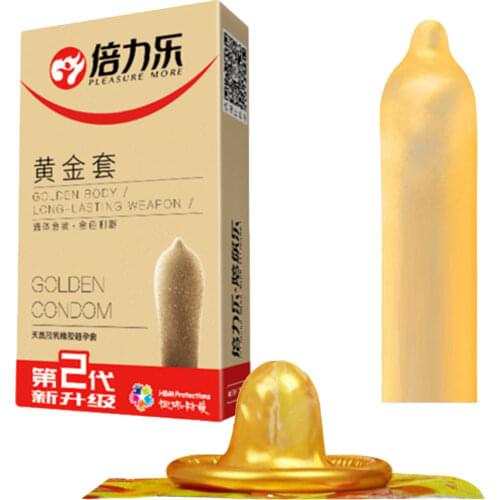 10Pcs Men Golden Condoms Smooth Lubricated Durable Penis Sleeve Sex Toys Add Hot Lubricants
