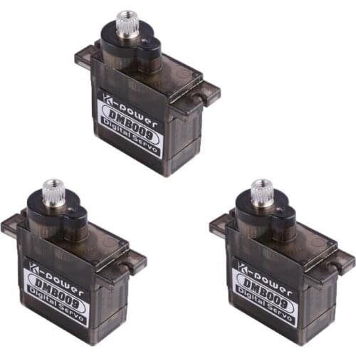 3PCS K-power DMB009 13G 3KG/0.08Sec High Speed Metal Gear Mini/Micro Digital RC Servo For RC Airplane Helicopter Boat Car Robot