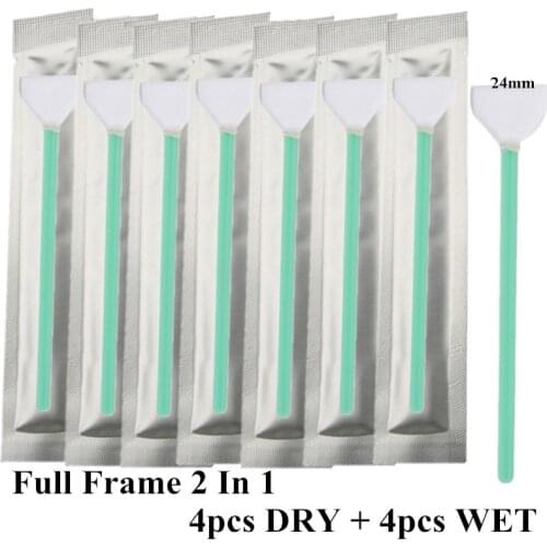 8pcs CMOS CCD SWAB =4pcs Dry+4pcs Wet Sensor Cleaner Cleaning Kit Full Frame BIG For Canon Nikon Sony pentax Camera Lens Sensor