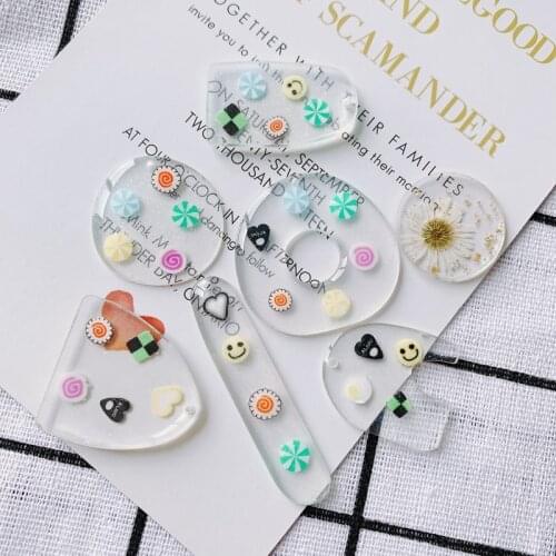DIY jewelry accessories simple and versatile transparent acrylic pendant mobile phone case jewelry accessories materials