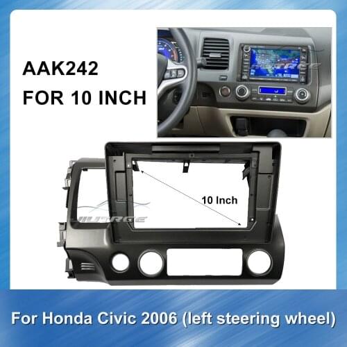 Android Car Audio Facia Panel Frame Fitting Adaptor For Honda Civic 2006 LHD Stereo Panel Dash Mount Trim Installation Kit Frame