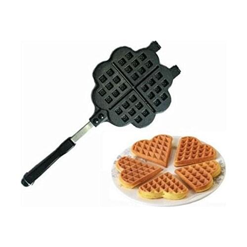 DIY Heart-shaped Egg Waffle Cake Mold Cake Pan Nonstick Double Side Biscuits Muffin Mould Pot Bakeware Baking Tools
