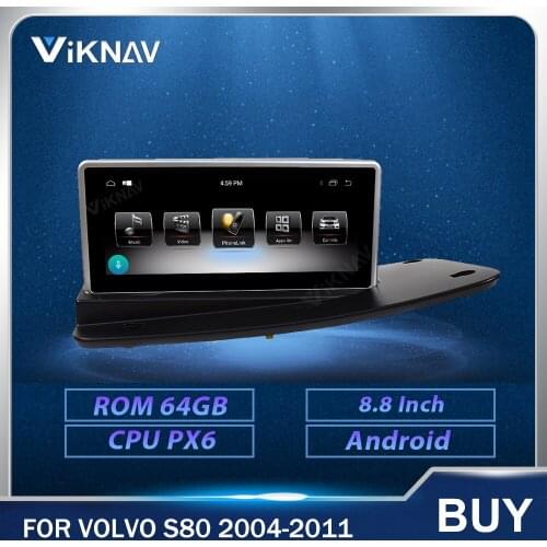 Android Autoradio Tesla Style GPS Navigation For VOLVO S80 2004 2005 2006 2007 - 2011 Car Radio Multimedia Palyer Auto Head Unit