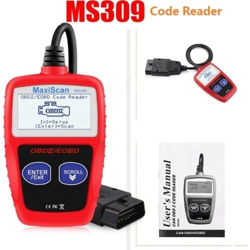 MaxiScan MS309 Auto Car Scanner OBDII/EOBD OBD2 Universal Auto Code Reader Work For US&Asian&European Car Scanner PK KW808