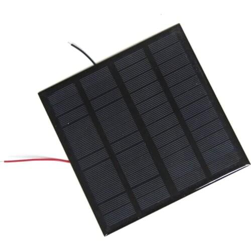 BUHESHUI 12V 3W PCB -Epoxy Solar Panel+Wire/Cable Mini Solar Cell Polycrystalline Silicon DIY Solar Module System 145*145mm