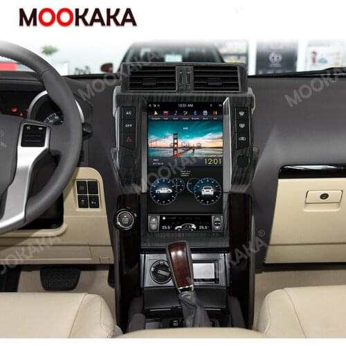 Carplay DSP Android 9 PX6 Vertical Tesla Radio Car Multimedia Player GPS Navigation For Toyota Land Cruiser Prado 150 2014-2017