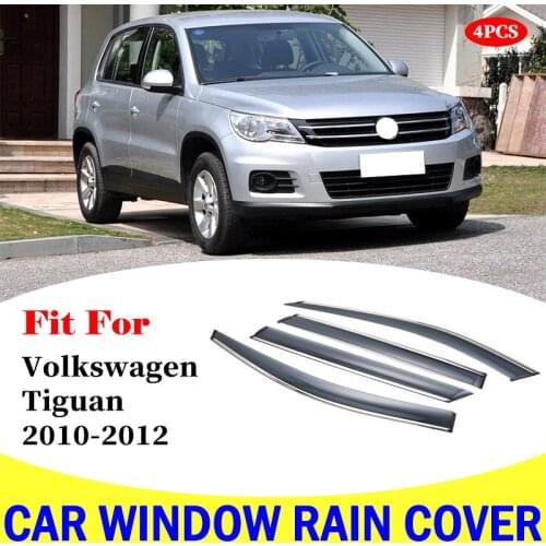 For Volkswagen VW Tiguan 2010-2012 window visor car rain shield deflectors awning trim cover exterior car-styling accessories