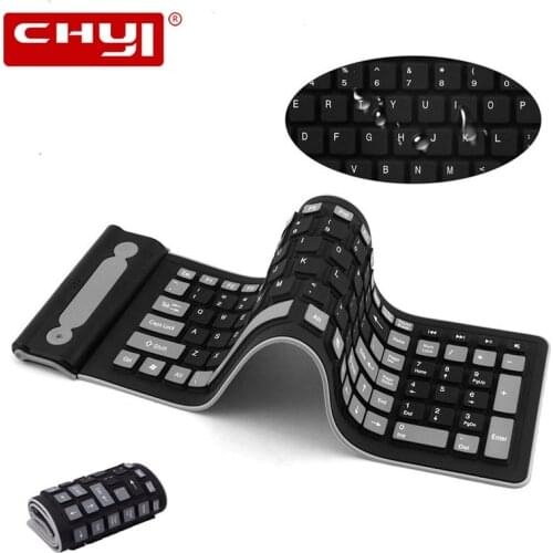106-Key Foldable Soft Silicone Keyboard Waterproof And Dustproof Mute Office Multicolor Ergonomic Keyboard For Computer Laptop