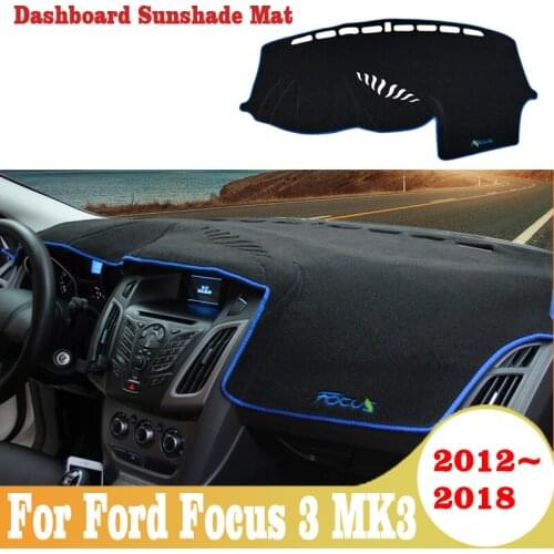 Car Dashboard Avoid Light Pad Instrument Platform Desk Cover Mats Carpets For Ford Focus 3 MK3 2012 2013 2014-2018 Accessories