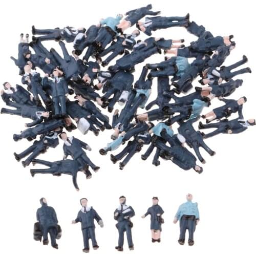 1/150 Scale Mini Plastic Multicolor Police Action Figures Model Trains