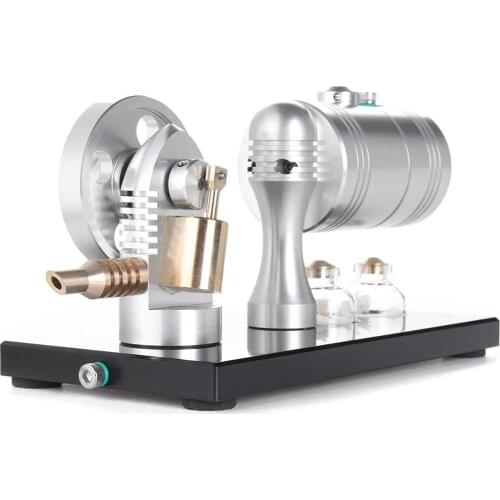 Full Metal Retro Engine Steam Engine Model with Aluminium Alloy Base Boiler Alcohol Lamp