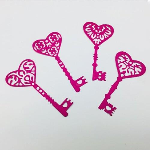 Heart Key Metal Cutting Dies Stencil Scrapbooking DIY Album Stamp Paper Emboss