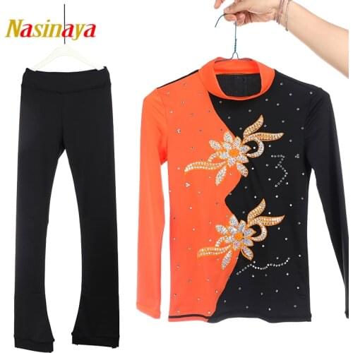 Nasinaya Boys Man Figure Skating Performance Suit Customized Competition Ice Skating Top Pants Kids Patinaje Gymnastics2