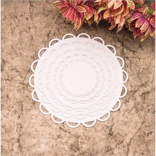 PANFELOU 1lot=5PCS Wave a wreath metal craft Carbon Steel Cutter paper die cutting dies Scrapbooking/DIY Embossing cards