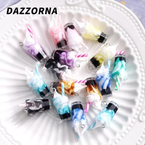 10Pcs/Lot 11x19mm Charms Ice Cream Pendant for Handmade Decoration Earrings Necklace Key Chain Jewelry Making Accesories