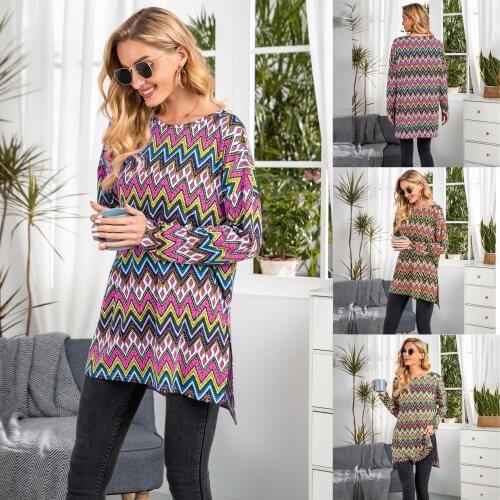 Long Sleeve Shirts Women Summer Mid-Length Long Loose Cotton Elastic Comfort T Shirt Lady Tops 2021 With Sleeve Female Clothes