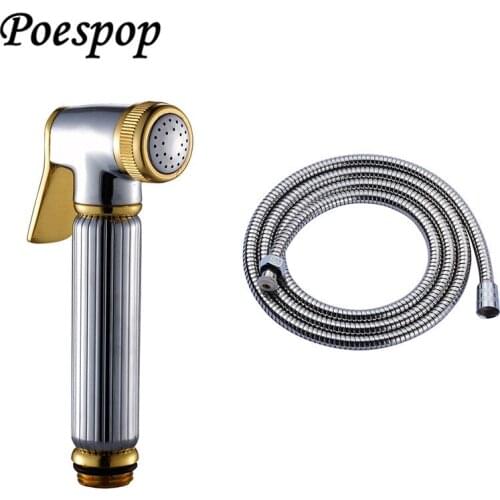 POSEPOP Brass Hand Held Toilet Bidet Sprayer Bathroom Shower Head Washing Sprinkler Flusher Flushing Cleaning Bidets