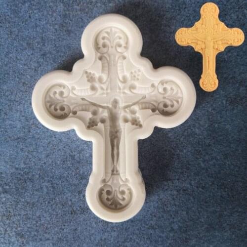 DIY Jesus Cross Mold Silicone Mold Chocolate Fudge Cake Mold Kitchen Baking Decoration Tool A1444