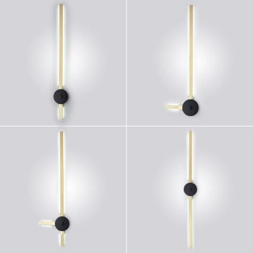 Modern LED Wall Lamp Golden Strip Wall Light Home Decoration Living Room Background Wall Bedroom Corridor Aisle Lighting Fixture