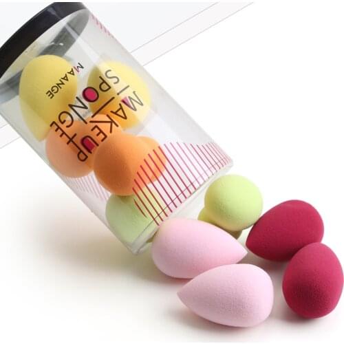 10pcs Makeup Sponge Waterdrop Super Soft Cosmetics Puff Blender For Powder Liquid Cream Foundation Tool Wet and Dry Use