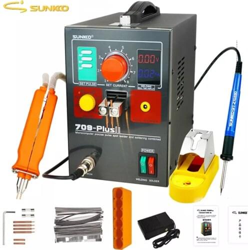 Spot Welder SUNKKO 709Pluse Battery Spot Welder Machine 4.3KW Automatic Pulse Battery Welding With High Power Spot Welding Pen