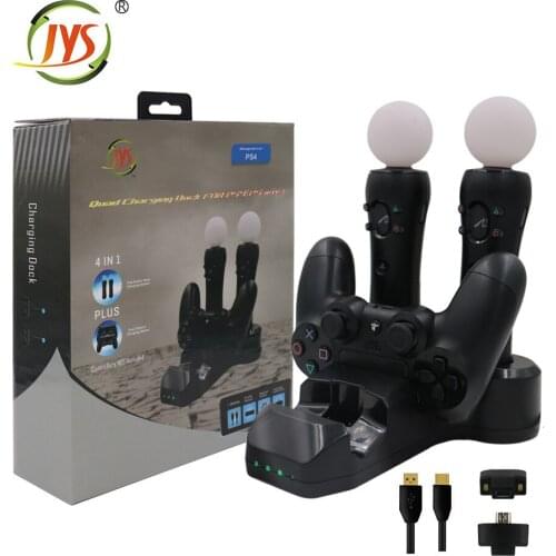 USB LED Charging Dock Station Holder for Dual for Playstation 4 PS4 Games Controller with USB Cable