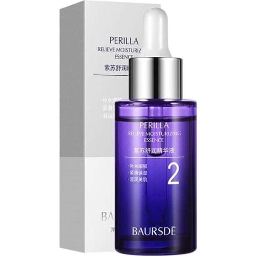 40ml Perilla Essence Relieve Moisturizing Face Serum Anti-aging Face Skin Care Repair Purple Perilla Firming Serum