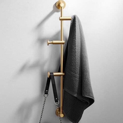 60cm Brass Cloth Hanger North European Wall Hook Bedroom Storage Cloth Holder