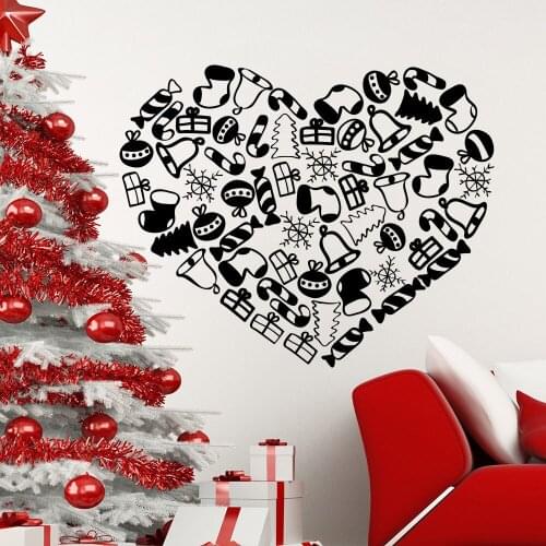 Candy Wall Decal Vinyl Christmas Gift Decal Sticker Removable Interior Vinyl Sticker Christmas Holiday Decor Wall Decal AY328