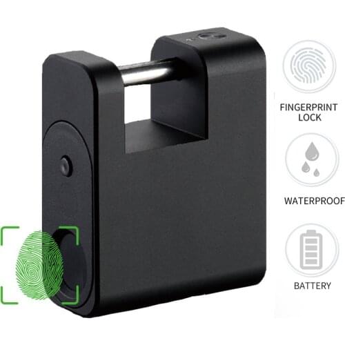 Smart Fingerprint Padlock Door Lock Security Locker USB Rechargeable IP65 Waterproof Luggage Case Lock Anti Theft Keyless Lock