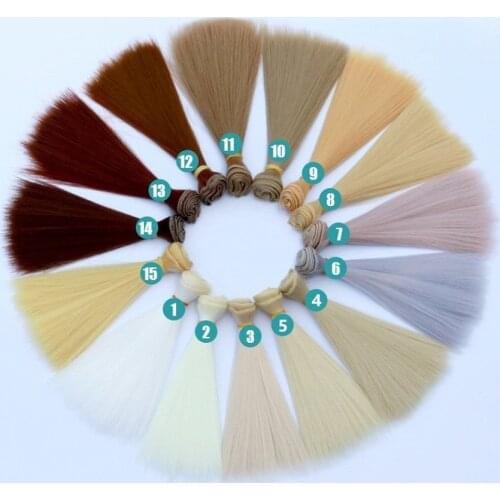 1 Piece 15cm*100cm Long Straight High Temperature Fiber BJD SD Wigs DIY Hair for Dolls