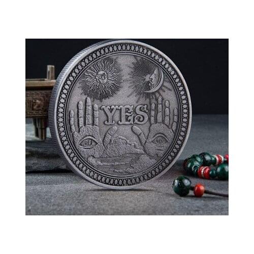 1PCS Yes/ No Skull Commemorative Coin Challenge Collectible Coins Collection Art Craft YES NO Letter Ornaments Souvenir Coin