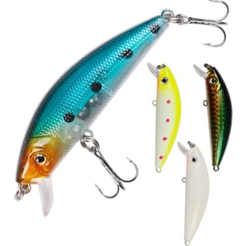 1PCS Minnow Fishing Lure Laser Hard Artificial Bait 3D Eyes 7cm 8g Fishing Wobblers Suspension Crankbait Luminous Minnows