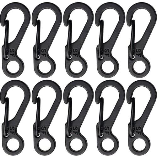 10Pcs/Lot Mini SF Spring Hanging Buckle Backpack Clasps Climbing Carabiners EDC Keychain Camping Paracord Tactical Survival Gear