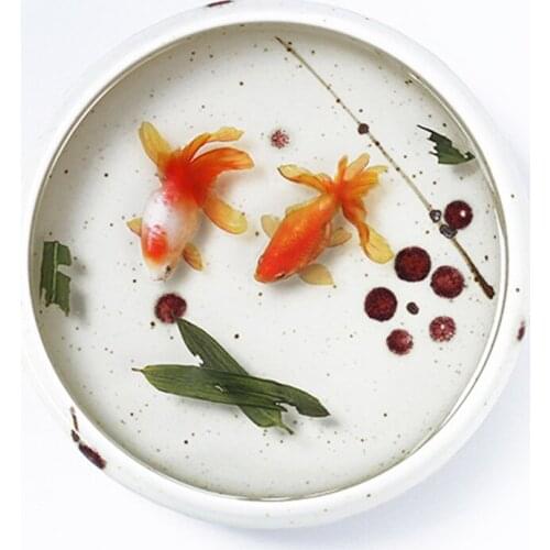 10PCS Handcraft 3D Resin Paintings 3D Little Goldfish Stickers for DIY Epoxy Resin Craft d88
