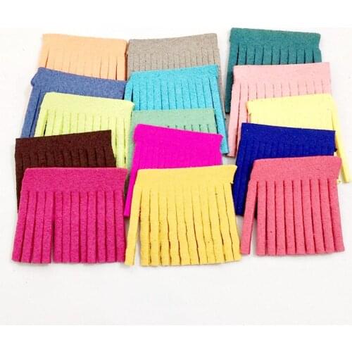 100 Pcs/lot Fashion 3x3 cm Suede Tassel Flake DIY Parts Making Tassel Pendant Jewelry Accessories Handmade Beaded Fitting Gifts
